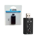 S-Link Usb Ses Kartı 2.0 Çevirici Adaptör Usb Girişini Jack Kulaklık Mikrofon Girişine Dönüştürücü Çevirici - 2