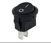 Ayt Mini Yuvarlak Işıksız ON OFF Anahtar Aç Kapa Anahtarı 2 Pin IC-134E thumbnail 1