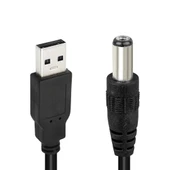 Powermaster Usb Erkek to 3.0x1.5 mm Uç DC 80 Cm Çevirici Kablo Usbli Adaptör Ucu thumbnail 1