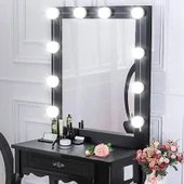 Ayt Powermaster 10 Lu Makyaj Aynası Işığı Lambası Makyaj Aynası Işığı Led Aydınalatma Ayarlı Usbli - 8