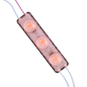 Powermaster 12 Volt 1.5 Watt Pembe Yanıp Sönen Parlak Tek Renk 69 X 16 Mm IP65 Lümen 160 Derece Mercekli Modül Led - 1