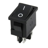 Ayt 4 Pinli Siyah Işıksız Mini Yükseltici Anahtarı On Off Power Switch IC-122 - 1