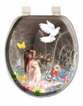 Softy Classic Desenli Yumuşak Klozet Kapağı Beyaz - 1
