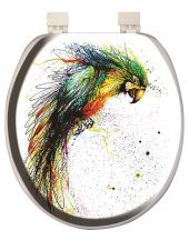 Softy Classic Desenli Yumuşak Klozet Kapağı Beyaz thumbnail 1