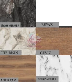 Yanlardan Açılır Katlanır Büyüyen Kare Masa 75x80 cm - 6