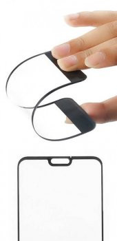 Samsung Galaxy A30 Tam Kaplayan 6D Nano Kırılmaz Cam Ekran Koruyucu Plastik ve Cam Karışımı - 5