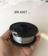 BİR ADET .. 1 mm .. PASLANMAZ METAL BOBİN TEL .. TASARIM  , TAKI YAPIMI , HOBİLER - 1