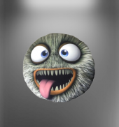 ESPRİLİ EMOJİ KARİKATÜR TEMALI OYUNCAK MONSTER YASTIK. 30 CM. - 2