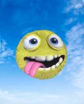 ESPRİLİ KARİKATÜR TEMALI EMOJİ OYUNCAK YASTIK .. 30 CM .. - 1