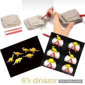 6 AD SARI DİNAZOR BİLİM EĞİTİCİ AKTİVİTE / FAALİYET SETİ , ETKİNLİK BİLİMSEL PROJE OYUNCAĞI .. - 1