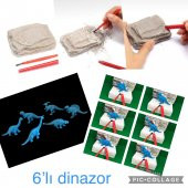 6 AD MAVİ DİNAZOR  KAZI BİLİM EĞİTİCİ AKTİVİTE FAALİYET ETKİNLİK  BİLİMSEL PROJE OYUNCAĞI .. - 1