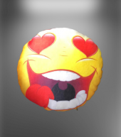 30 CM EMOJİ ESPİRİLİ KARİKATÜR TEMALI YUVARLAK OYUNCAK YASTIK - 2