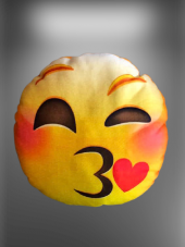 30 CM EMOJİ ESPİRİLİ KARİKATÜR TEMALI YUVARLAK OYUNCAK YASTIK - 2