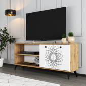 Moxen Mobilya TY4 Desenli Raflı Tv Ünitesi - 1