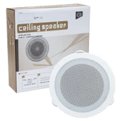 MAGICVOICE MV-6695 12 CM 6 WATT [DELİK ÇAPI 15 CM) METAL KASA TRAFOLU ALÇIPAN HOPARLÖR BEYAZ - 3
