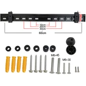 MasterX MX-WH02 32-80 Güvenlik Kemerli Lcd Led Tv Duvar Askı Aparatı 81-203 Ekran Arası Uyumludur 60 Kg Taşır - 1