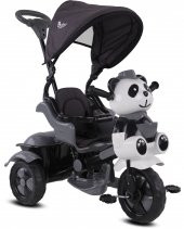 Babyhope 127 Panda Ebeveyn Kontrollü Üç Teker Çocuk Bisikleti Gri - 1