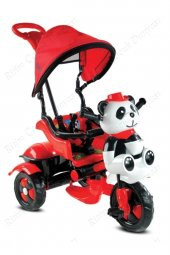 Babyhope 127 Little Panda 3 Tekerlekli Bisiklet Kırmızı-Siyah - 1