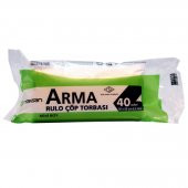 Naksan Arma Mini Boy Rulo Çöp Torbası 3 Adet Şeffaf 40 x 50 CM - 1