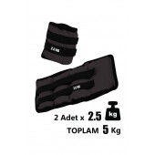 Spor Byfit 2.5 Kg x 2 Adet Siyah El veya Ayak Bileği Ağırlığı - 3