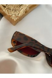 Chunky Frame Vintage Leopar Güneş Gözlüğü - 4