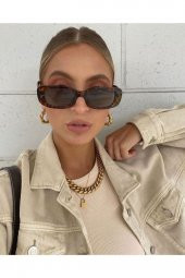Chunky Frame Vintage Leopar Güneş Gözlüğü - 1
