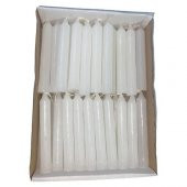 80 Adet Beyaz Klasik Mum Ince Uzun Mum Beyaz Mum Bakkal Mumu Beyaz Şamdan Mum - 3