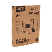 Zmr 200 Watt 6500 Lümel 220 Volt IP66 Siyah Led Projektör Lamba Aydınlatma Su Geçirmez - 5