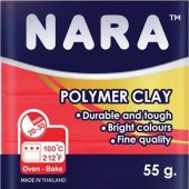 NARA POLYMER CLAY 55gr.NEON RED - 1
