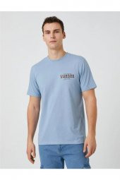 3sam10087hk 655 Mavi Erkek Pamuk Jersey T-shirt - 3