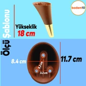 Clara Mobilya Kanepe Tv Ünitesi Konsol Koltuk Ayağı Ahşap Desenli Ceviz Altın Renk 18 Cm Ayak thumbnail 3