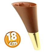 Clara Mobilya Kanepe Tv Ünitesi Konsol Koltuk Ayağı Ahşap Desenli Ceviz Altın Renk 18 Cm Ayak thumbnail 1