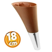 Clara Mobilya Kanepe Tv Ünitesi Konsol Koltuk Ayağı Ahşap Desenli Ceviz Altın Renk 18 Cm Ayak - 1