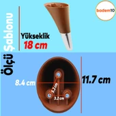 Clara Mobilya Kanepe Tv Ünitesi Konsol Koltuk Ayağı Ahşap Desenli Ceviz Altın Renk 18 Cm Ayak - 4