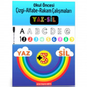 Çizgi Alfabe Rakam Çalışmaları YAZ-SİL Kitabı - 1