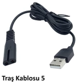 Ayt Tıraş Makinaları İçin Usb Şarj Kablosu 1 Metre 7.7 x 13.7 mm No:5 - 1
