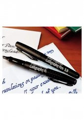 Kaligrafi Kalemi Siyah 1.0 Mm Düz Kesik Uç Supreme Calligraphy 1 Adet Kesik Keçe Uçlu Kaligrafi - 3
