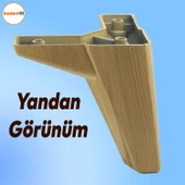 Sedir Lüks Mobilya Kanepe Baza Tv Ünitesi Koltuk Ayağı Ahşap Desenli Açık Ceviz Renk 12 Cm Ayakları - 3
