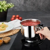 Amboss Saphire Long Paslanmaz Çelik Sütlük 14 cm thumbnail 1