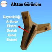 Sedir Lüks Mobilya Kanepe Baza Tv Ünitesi Koltuk Ayağı Ahşap Desenli Koyu Ceviz 12 Cm Ayakları thumbnail 4