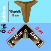 Sedir Lüks Mobilya Kanepe Baza Tv Ünitesi Koltuk Ayağı Ahşap Desenli Koyu Ceviz 12 Cm Ayakları thumbnail 2