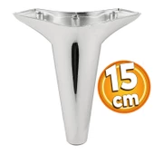 Aspen Lüks Mobilya Kanepe Koltuk Tv Ünitesi Baza Yükseltici Ayağı Ayakları 15 Cm Krom Plastik - 1