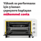 Simfer 4552 Beyaz 45 Litre Turbo Midi/Mini Fırın - 8