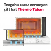 Simfer 4244 İnox Gri 42 Litre Turbo Midi/Mini Fırın - 6