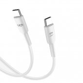 LinkTech K604 Safe Type-C - Type-C 60W Hızlı Şarj Kablosu 1mt Beyaz - 2