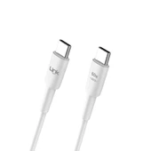 LinkTech K604 Safe Type-C - Type-C 60W Hızlı Şarj Kablosu 1mt Beyaz - 1