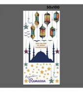 Hoşgeldin Ramazan Mahyalı Cam - Duvar Sticker Seti HK2554 - 3