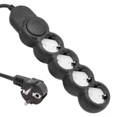 VEA VE-2S5S 4LÜ 2 METRE KABLOLU ANAHTARLI SİYAH AKIM KORUMALI GRUP PRİZ - 4