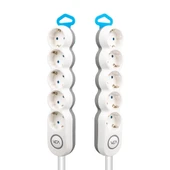 VEA VE-2S5S 4LÜ 2 METRE KABLOLU ANAHTARLI SİYAH AKIM KORUMALI GRUP PRİZ - 8