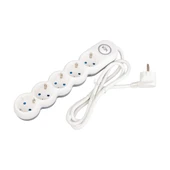 VEA VE-2S5S 4LÜ 2 METRE KABLOLU ANAHTARLI SİYAH AKIM KORUMALI GRUP PRİZ - 3